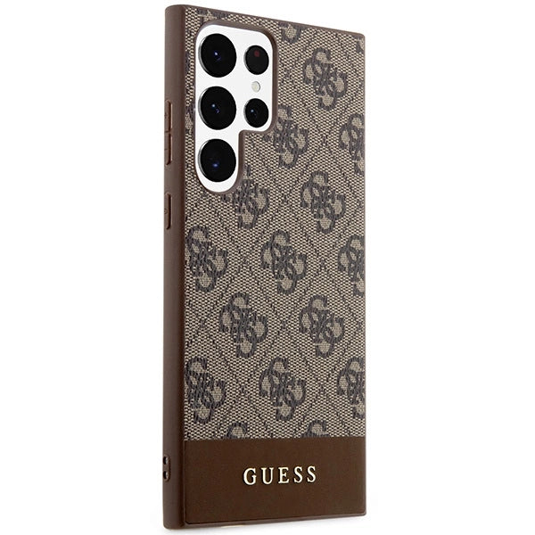 Guess 4G Stripe Collection case for Samsung Galaxy S24 Ultra - brown_3