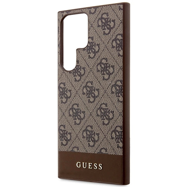 Guess 4G Stripe Collection case for Samsung Galaxy S24 Ultra - brown_5