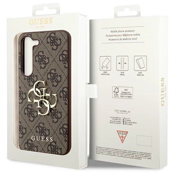 Guess 4G Big Metal Logo case for Samsung Galaxy S24+ - brown_7