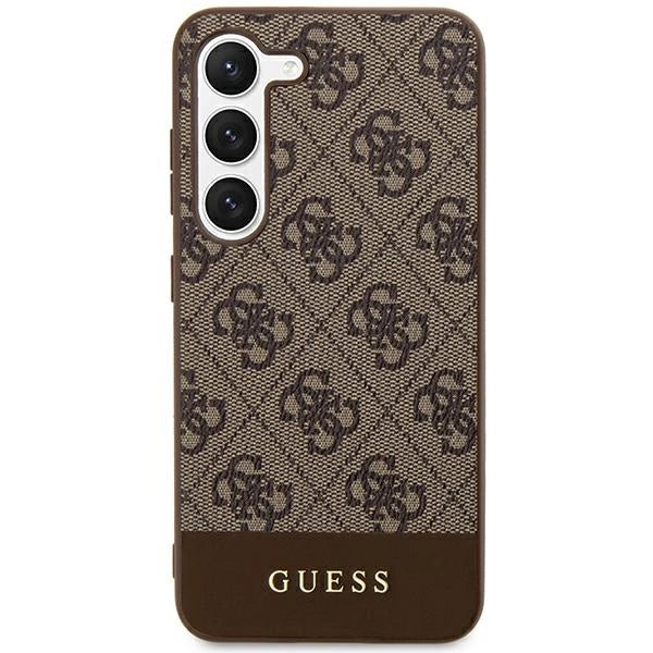 Guess 4G Stripe Collection case for Samsung Galaxy S24+ - brown_2
