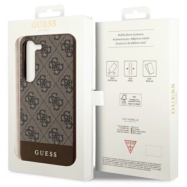 Guess 4G Stripe Collection case for Samsung Galaxy S24+ - brown_7