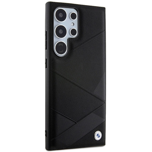 BMW BMHCS24L23RCGPK S24 Ultra S928 black/black hardcase Signature Leather Crossing Lines Pattern_3