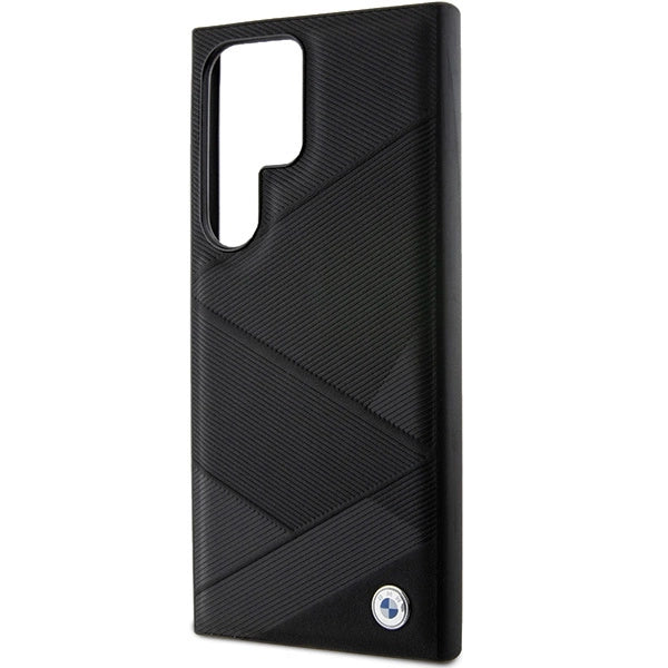BMW BMHCS24L23RCGPK S24 Ultra S928 black/black hardcase Signature Leather Crossing Lines Pattern_5