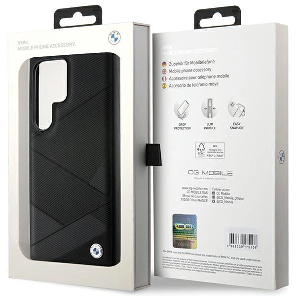 BMW BMHCS24L23RCGPK S24 Ultra S928 black/black hardcase Signature Leather Crossing Lines Pattern_7