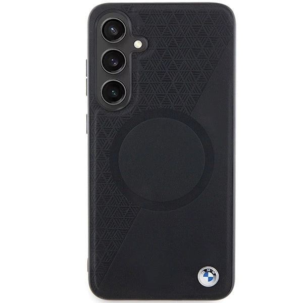BMW BMHMS24M23RTPK S24+ S926 black/black hardcase Signature Leather Half Textured & Circle MagSafe_2