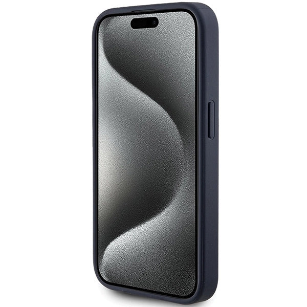 Guess 4G Triangle Metal Logo case for iPhone 15 Pro - blue_4