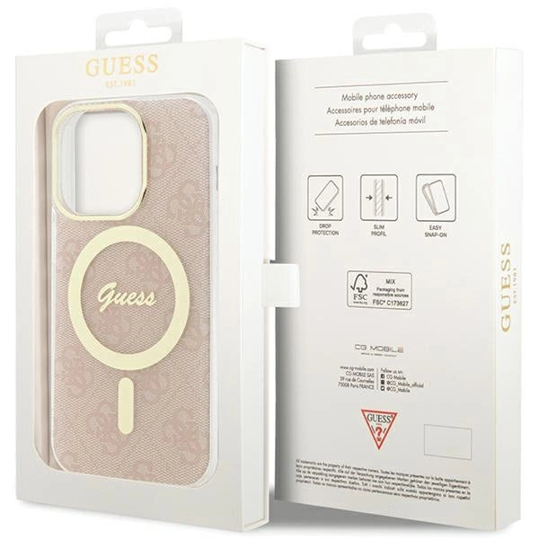 Guess IML 4G MagSafe case for iPhone 15 Pro - pink_7