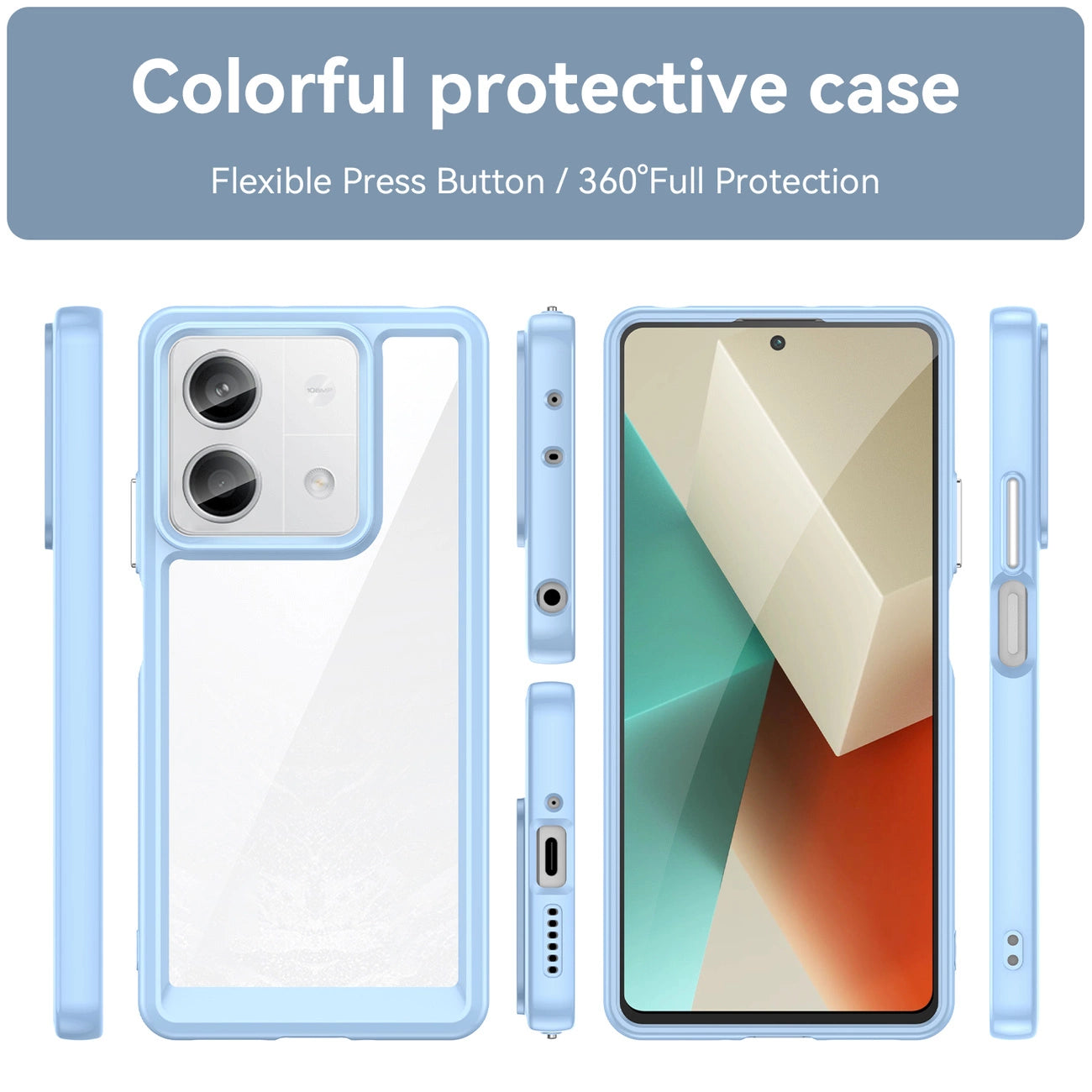 Outer Space Case with gel frame for Xiaomi Redmi Note 13 5G - blue_1