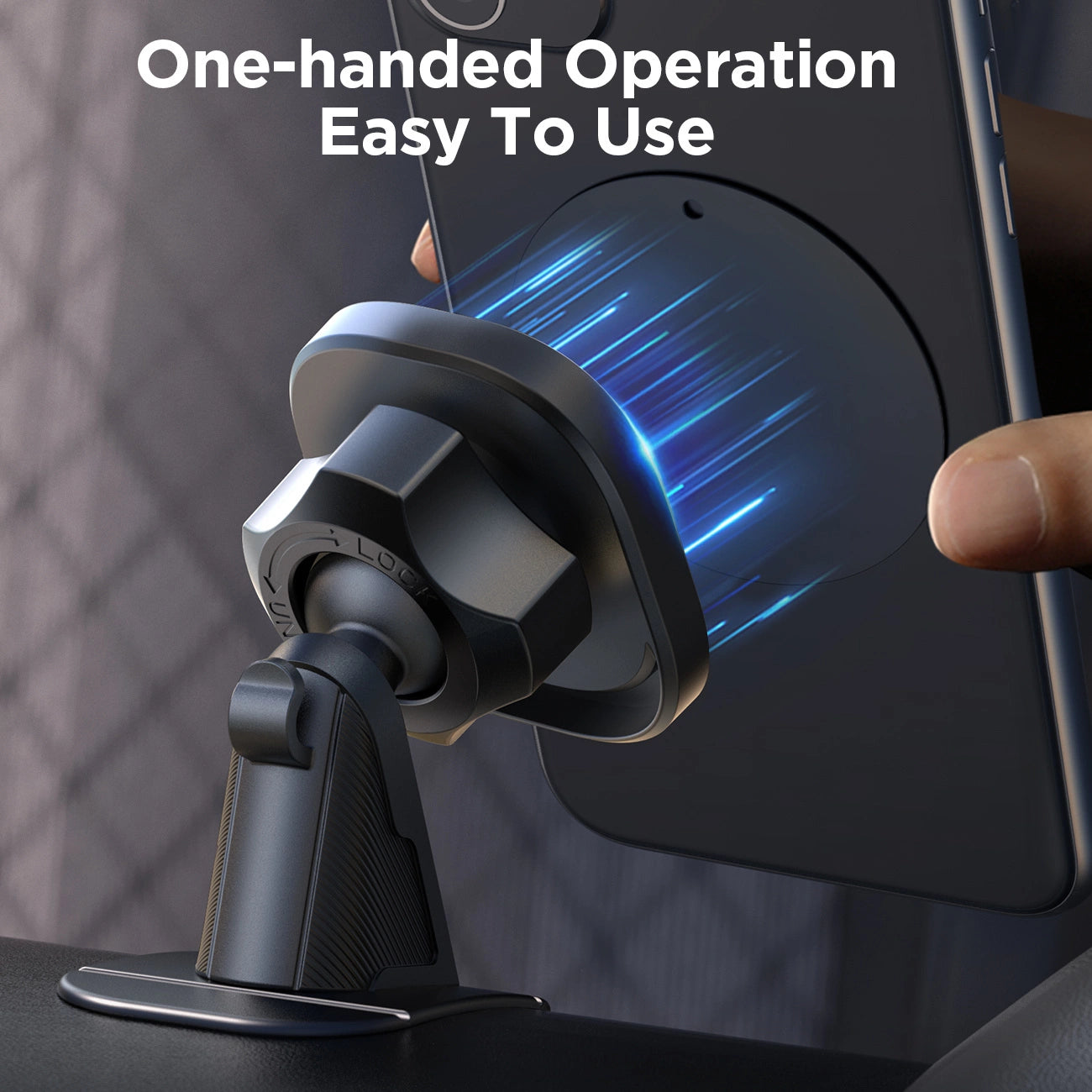 Joyroom JR-ZS400 magnetic car phone holder on the dashboard - black_13