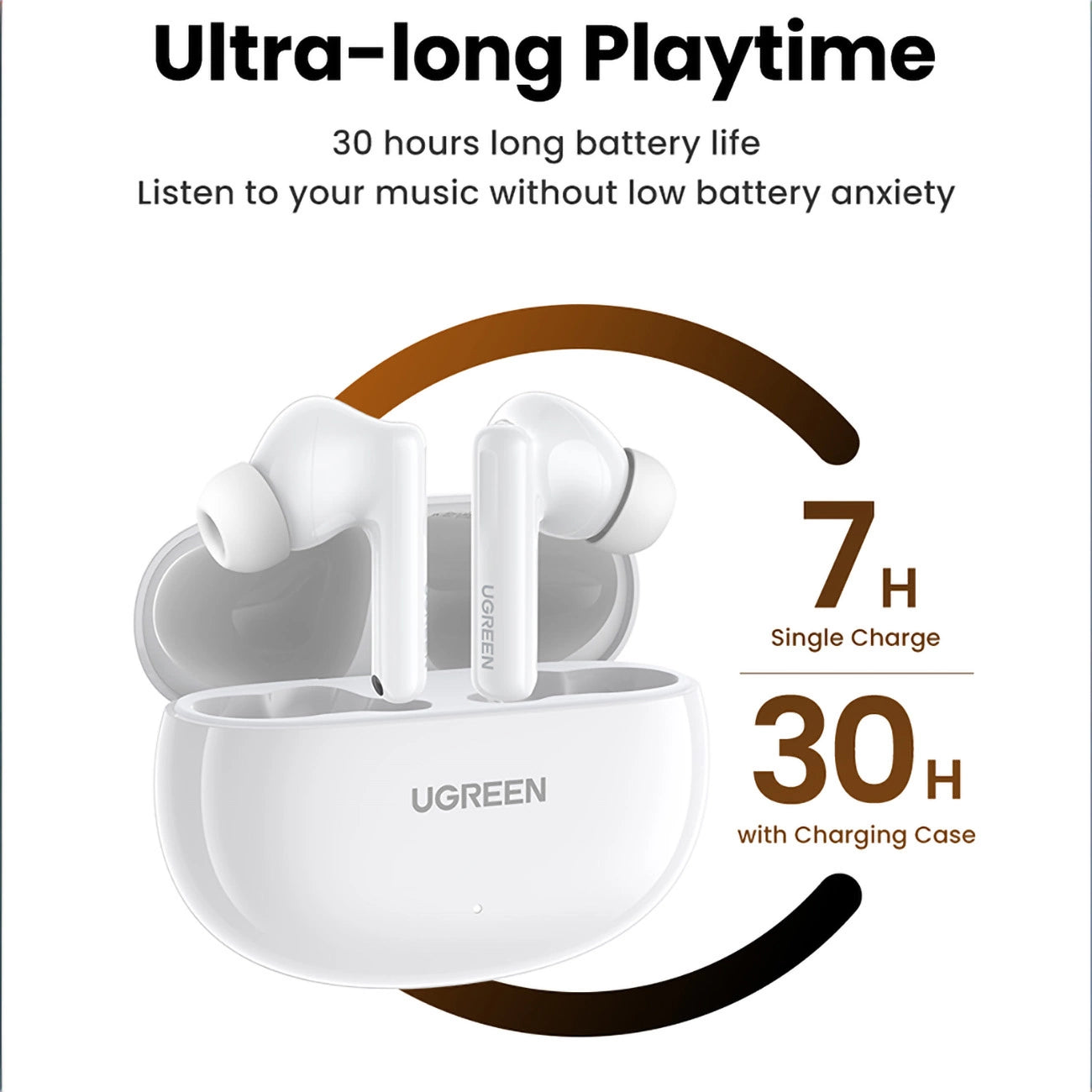 Ugreen HiTune T6 wireless headphones with ANC function + USB-A - USB-C cable - white_5