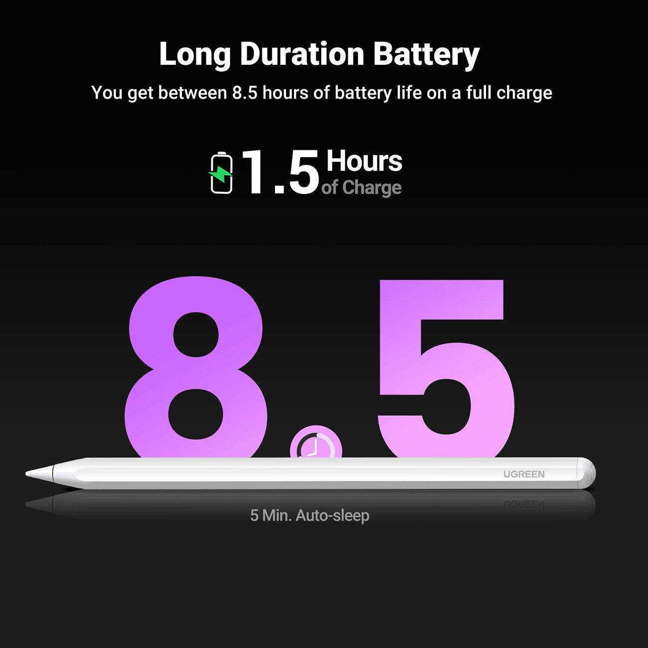 Ugreen LP653 stylus with wireless charging for iPad tablets - white_5