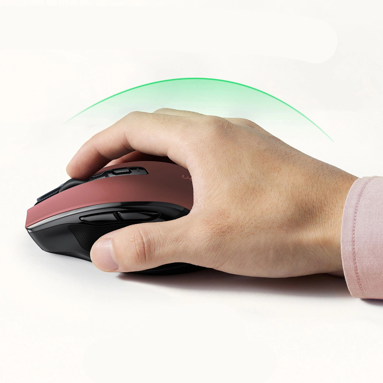 Ugreen MU006 wireless optical mouse USB 2.4GHz / Bluetooth 5.0 4000 DPI - red_3