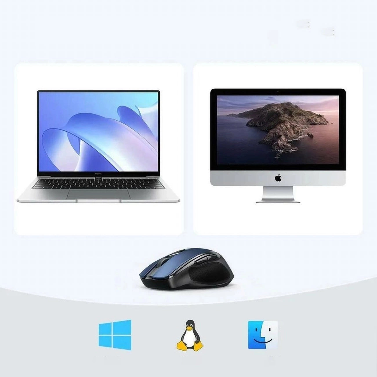 Ugreen MU006 Wireless Optical Mouse USB 2.4GHz / Bluetooth 5.0 4000 DPI - Blue_1