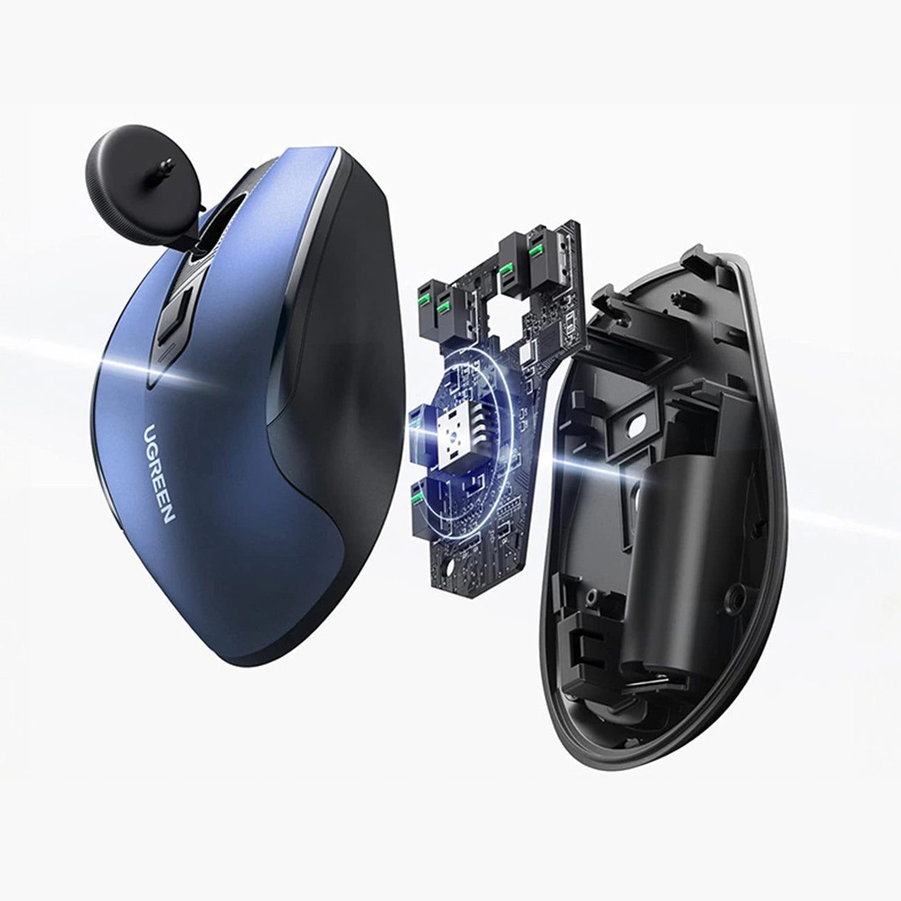 Ugreen MU006 Wireless Optical Mouse USB 2.4GHz / Bluetooth 5.0 4000 DPI - Blue_5