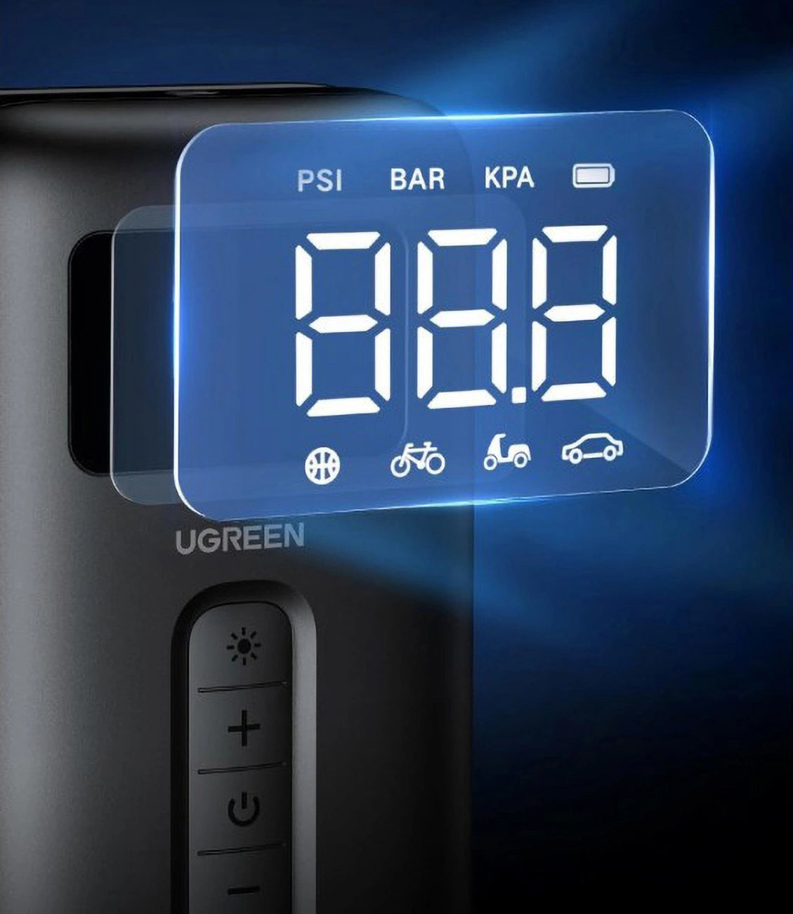 Ugreen CD259 air compressor with battery and LED lighting - black_5