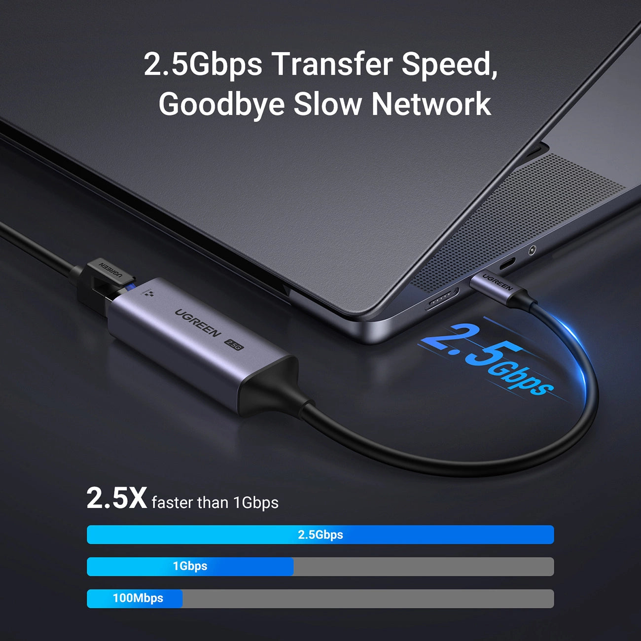 Ugreen CM648 USB-C to RJ45 Ethernet 2.5G adapter - gray_1