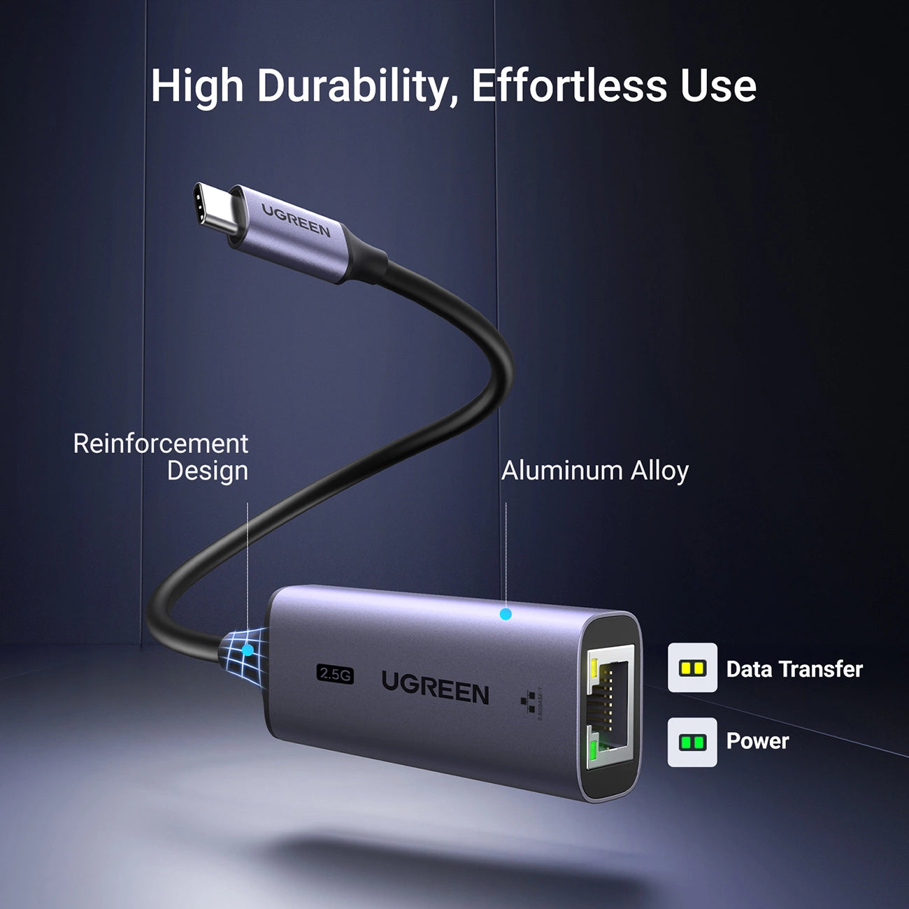 Ugreen CM648 USB-C to RJ45 Ethernet 2.5G adapter - gray_6