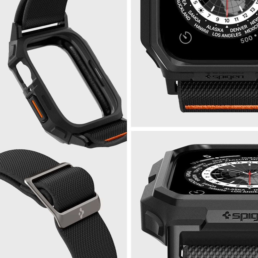Spigen Lite Fit Pro Case with Strap for Apple Watch 4 / 5 / 6 / 7 / 8 / 9 / SE (44 / 45 mm) - Matte Black_8