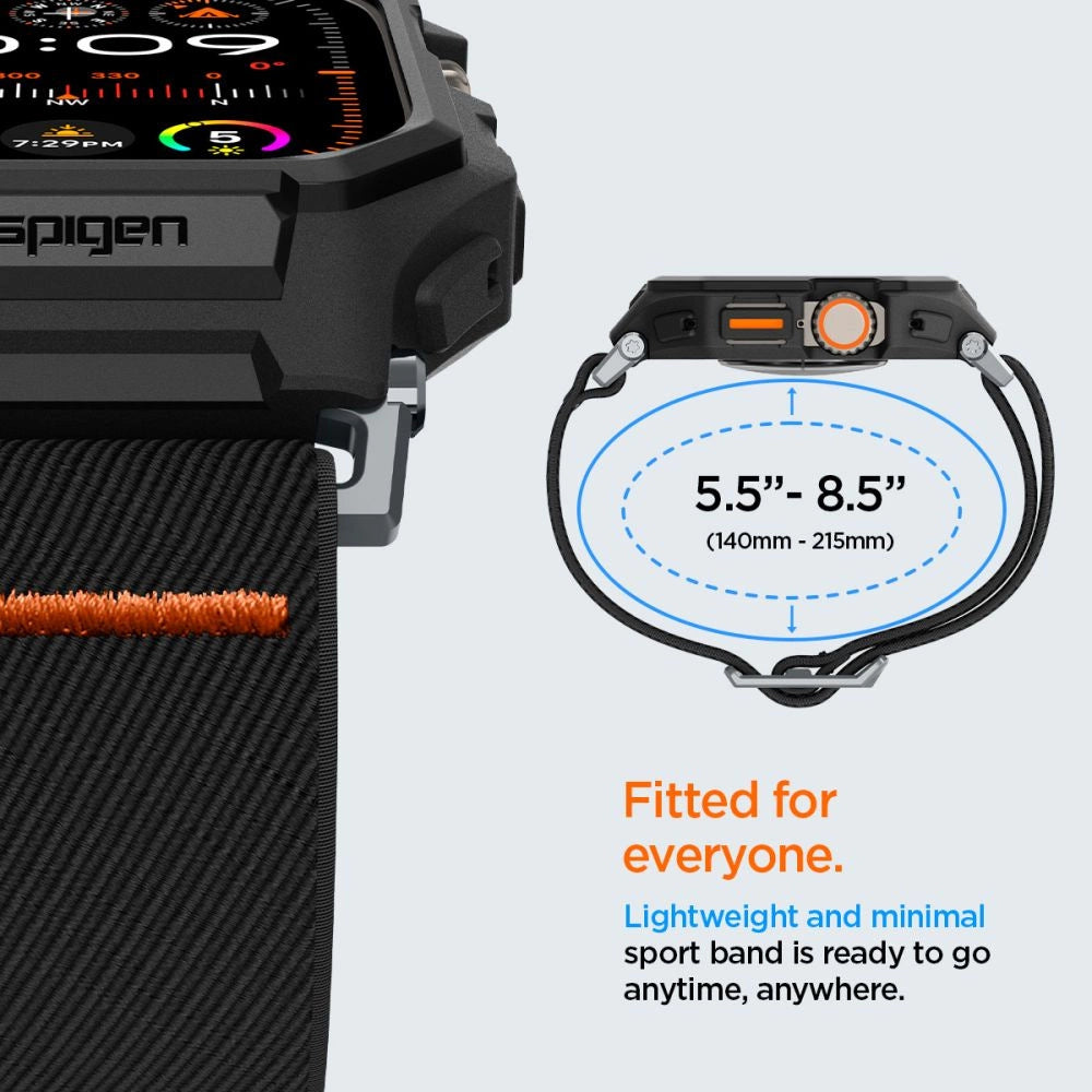 Spigen Lite Fit Pro Case with Strap for Apple Watch Ultra 1 / 2 (49mm) - Matte Black_10