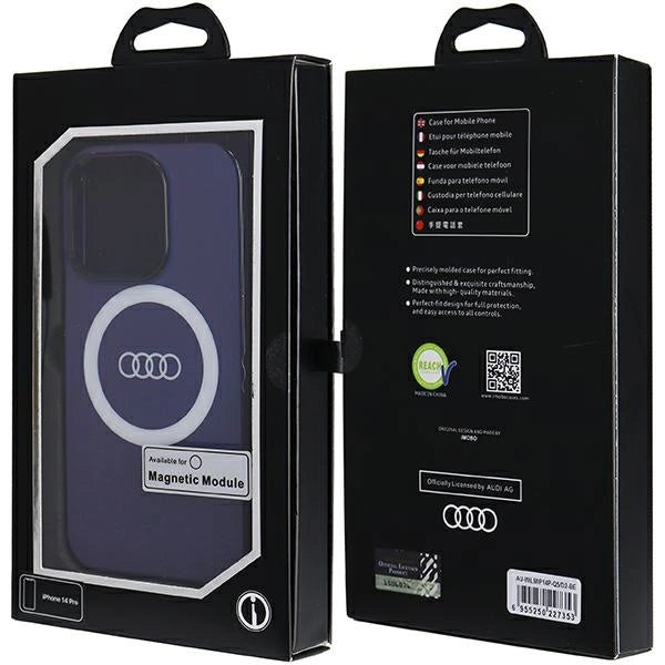 Audi IML Big Logo MagSafe case for iPhone 14 Pro - blue_6