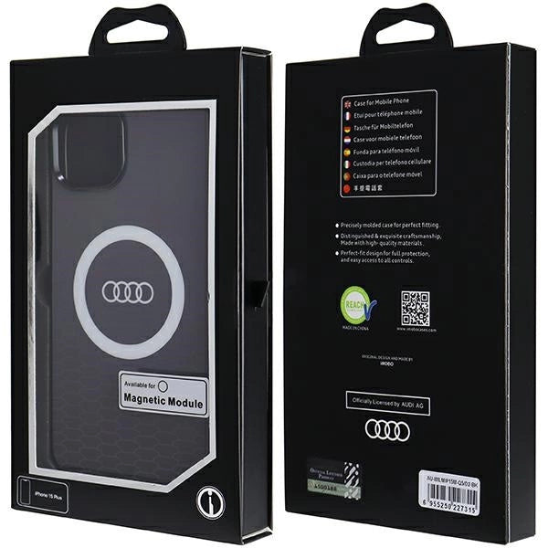 Audi IML Big Logo MagSafe case for iPhone 15 Plus / 14 Plus - black_6