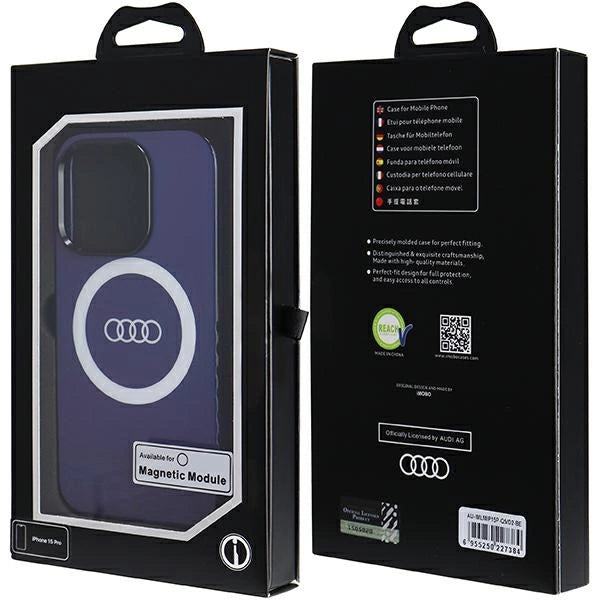 Audi IML Big Logo MagSafe case for iPhone 15 Pro - blue_6