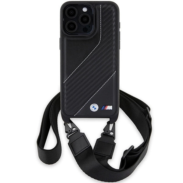 BMW M Edition Carbon Stripe & Strap case for iPhone 15 Pro - black_1