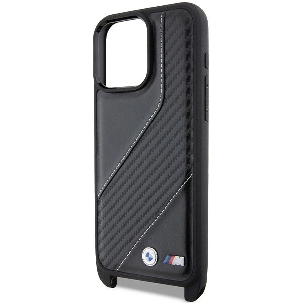 BMW M Edition Carbon Stripe & Strap case for iPhone 15 Pro - black_4