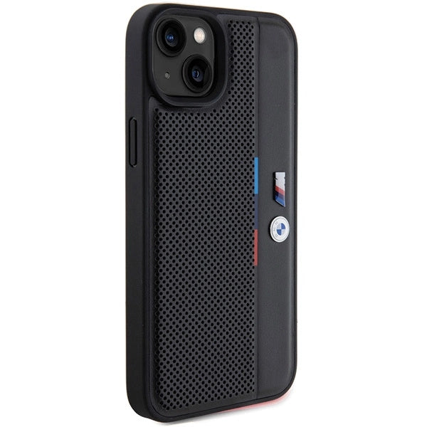 BMW Perforated Tricolor Line case for iPhone 15 Plus / 14 Plus - black_3