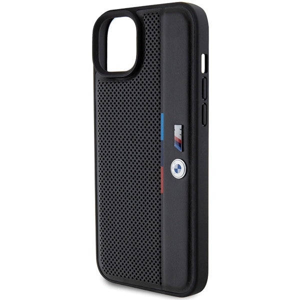 BMW Perforated Tricolor Line case for iPhone 15 Plus / 14 Plus - black_5