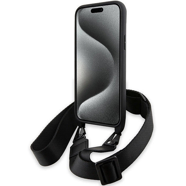 BMW M Edition Carbon Stripe & Strap case for iPhone 15 / 14 / 13 - black_3