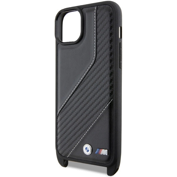 BMW M Edition Carbon Stripe & Strap case for iPhone 15 / 14 / 13 - black_4