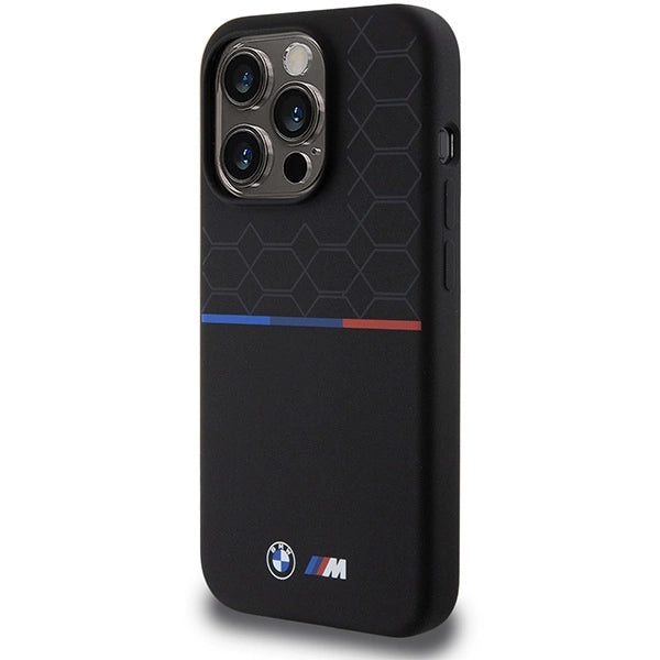 BMW M Silicone Pattern MagSafe case for iPhone 15 Pro - black_1