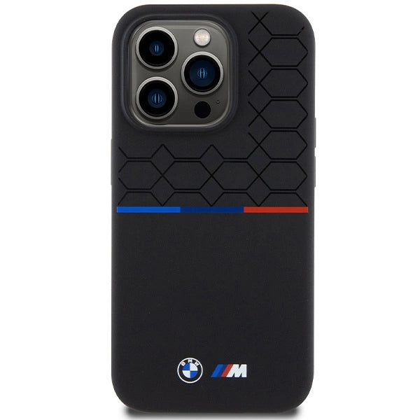 BMW M Silicone Pattern MagSafe case for iPhone 15 Pro - black_2