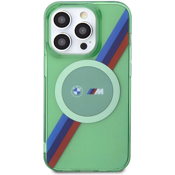 BMW M Tricolor Stripes MagSafe case for iPhone 15 Pro - green_2