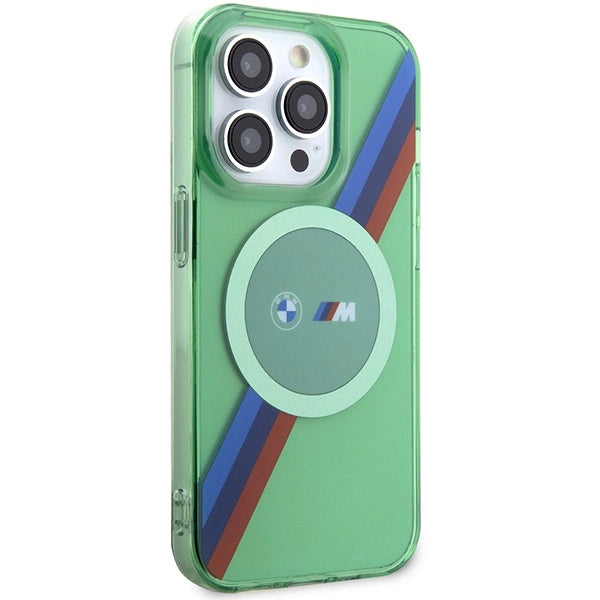 BMW M Tricolor Stripes MagSafe case for iPhone 15 Pro - green_3