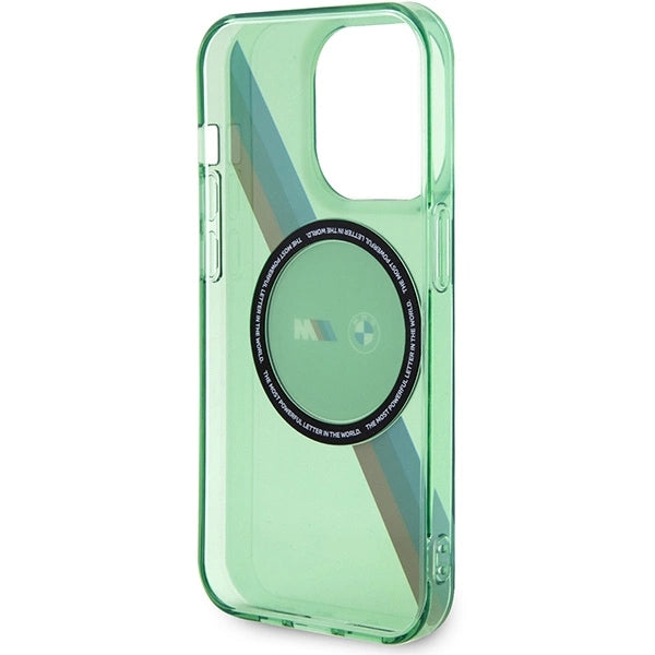 BMW M Tricolor Stripes MagSafe case for iPhone 15 Pro - green_6