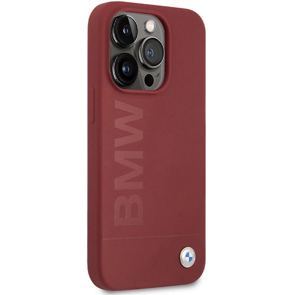 BMW Silicone Big Logo MagSafe case for iPhone 15 Pro - red_3