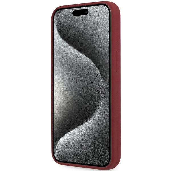 BMW Silicone Big Logo MagSafe case for iPhone 15 Pro - red_4