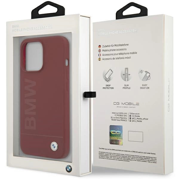 BMW Silicone Big Logo MagSafe case for iPhone 15 Pro - red_6