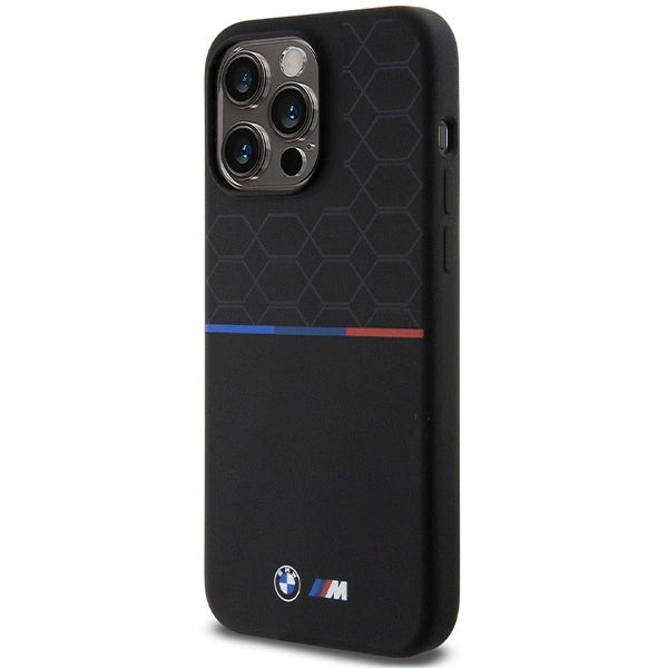 BMW M Silicone Pattern MagSafe case for iPhone 15 Pro Max - black_1