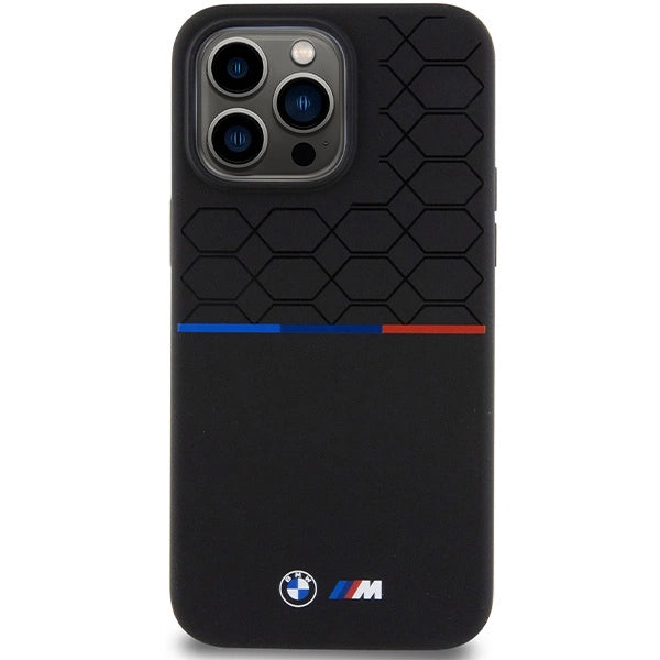 BMW M Silicone Pattern MagSafe case for iPhone 15 Pro Max - black_2
