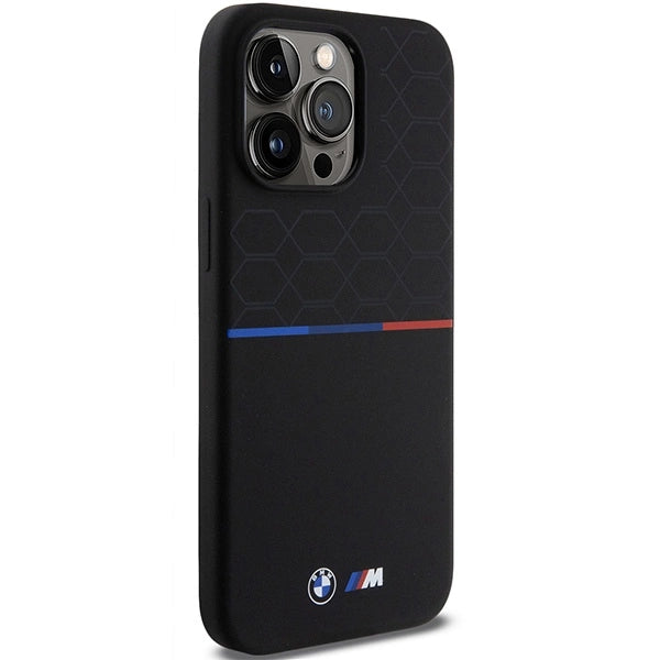 BMW M Silicone Pattern MagSafe case for iPhone 15 Pro Max - black_3