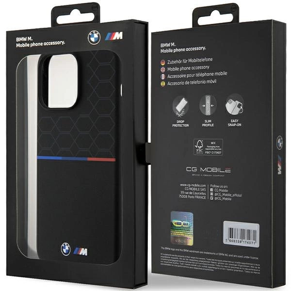 BMW M Silicone Pattern MagSafe case for iPhone 15 Pro Max - black_7