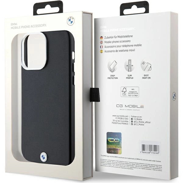 BMW Signature Wrapped Metal MagSafe case for iPhone 15 Pro Max - black_7