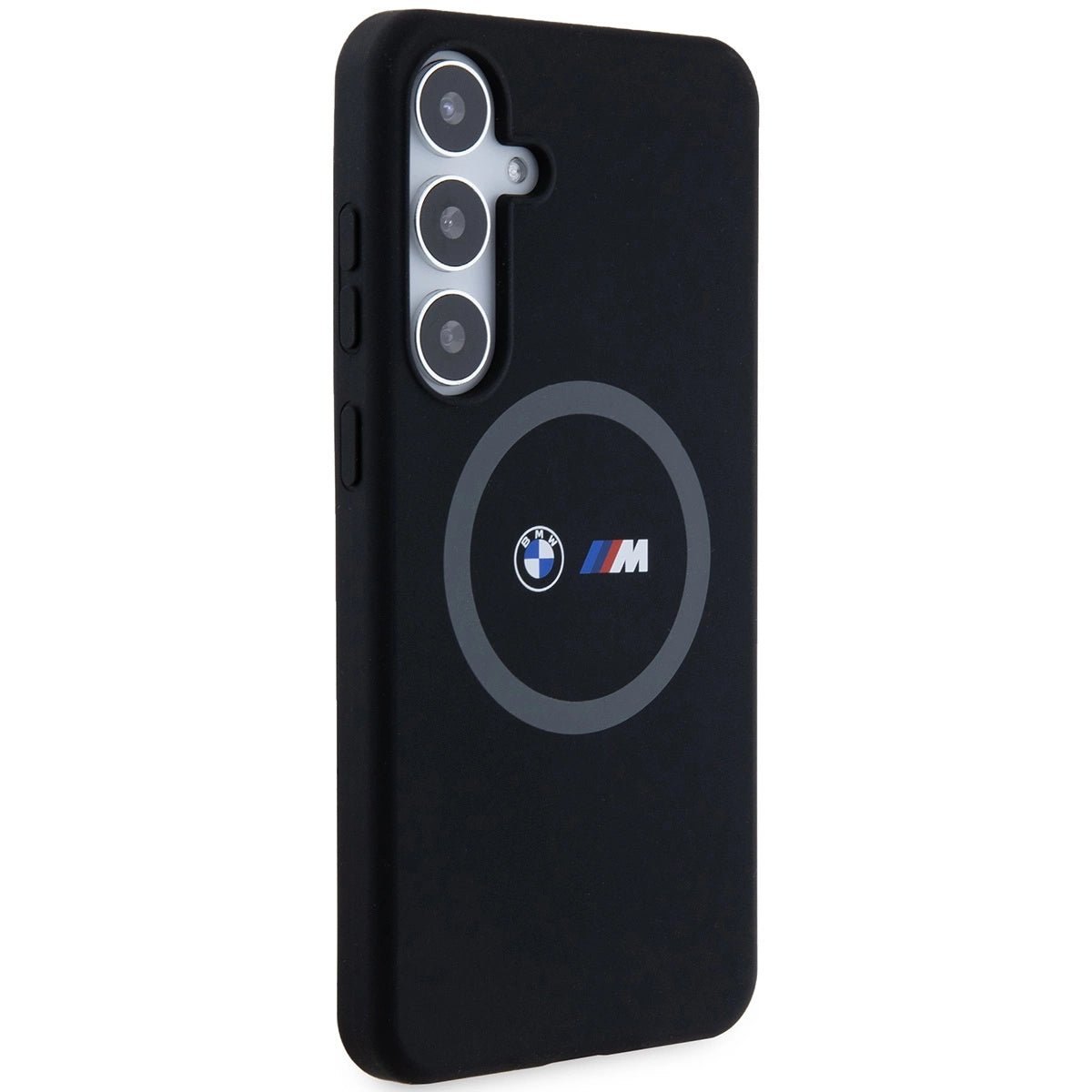 BMW M Silicone Printed Ring MagSafe case for Samsung Galaxy S24+ - black_3