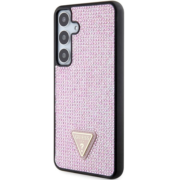 Guess Rhinestone Triangle case for Samsung Galaxy S24+ - pink_1