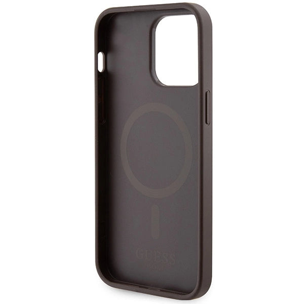 Guess 4G Printed Stripes MagSafe case for iPhone 15 Pro Max - brown_6
