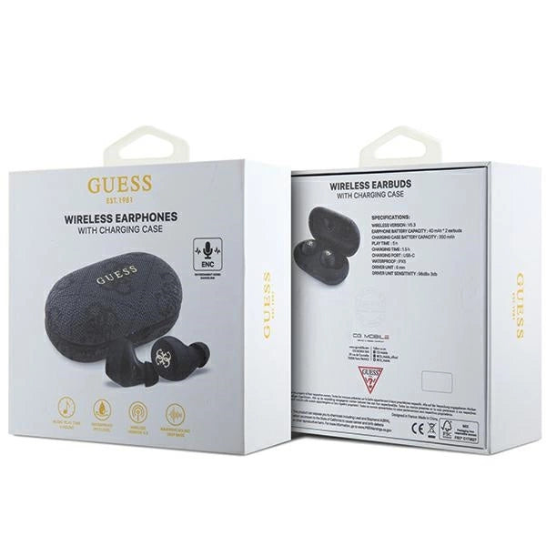 TWS Guess 4G Metal Bluetooth headphones with ENC docking station - black_5