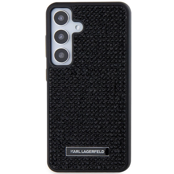 Karl Lagerfeld Rhinestone Metal Logo case for Samsung Galaxy S24 - black_2